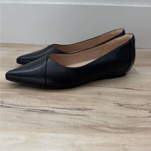 Arromic Black pointed cushioned flats